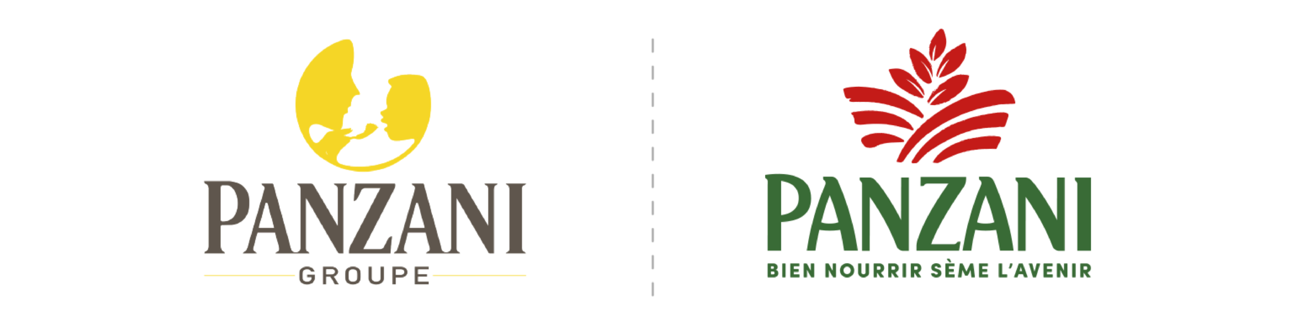 Logo Panzani groupe avant et après