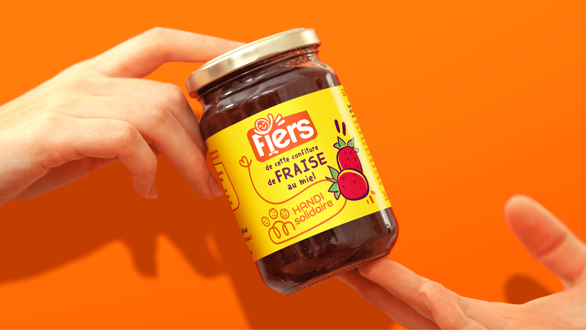 Produits handisolidaire Fiers : la confiture de fraise au miel