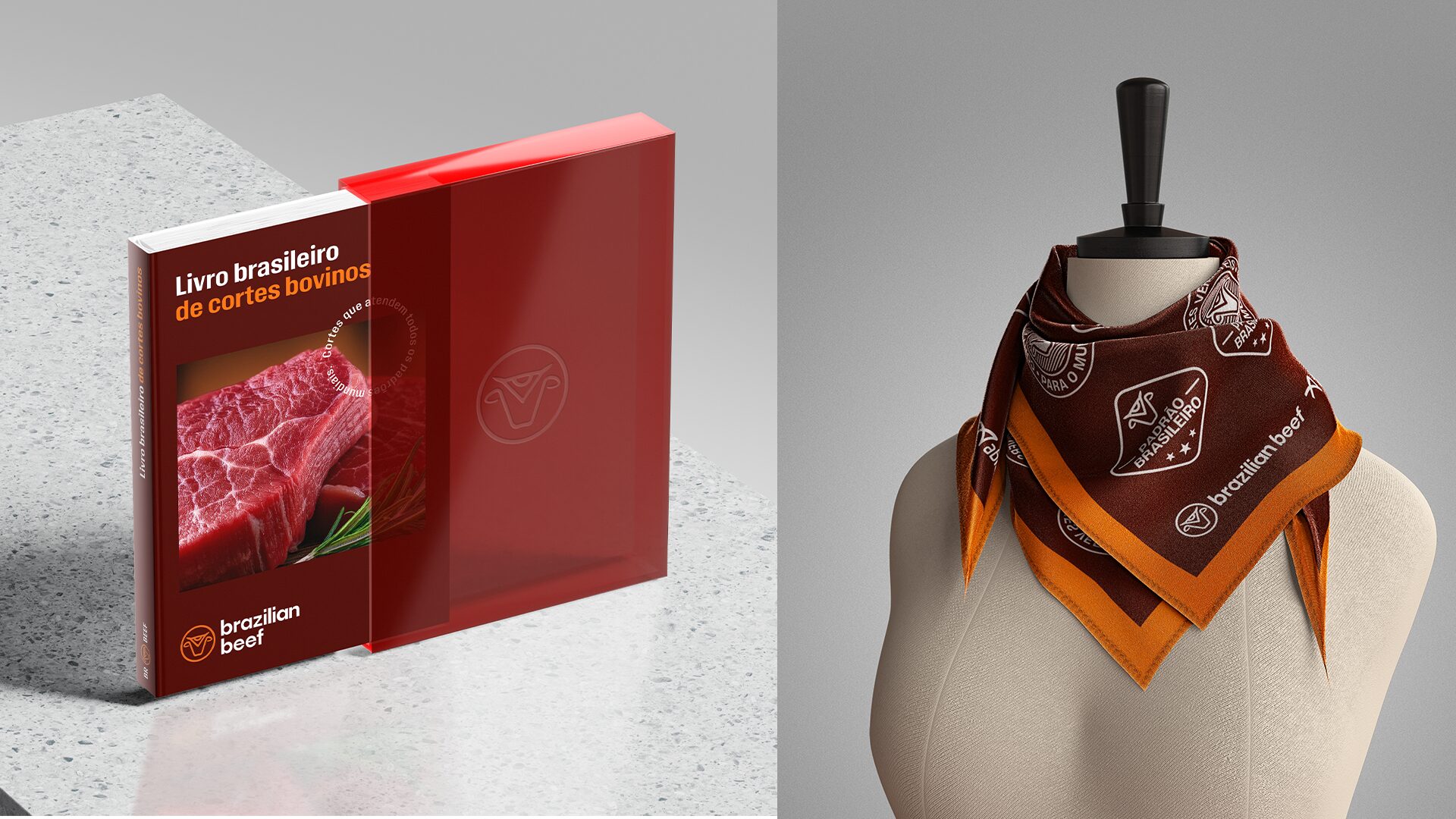 Brazilian beef cuts book and Brazilian Beef scarf