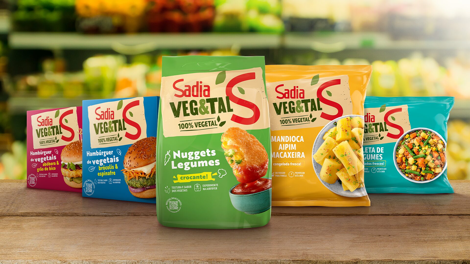 Sadia Veg&Tal 100% plant-based range: veggie burgers, vegetable nuggets, cassava